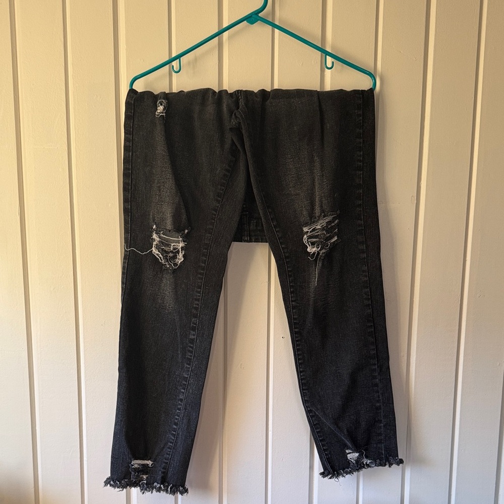 Distressed Black Jeans